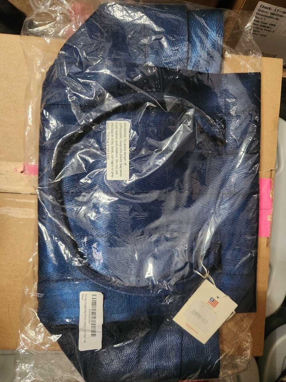 Harveys Seatbelt Marilyn Tote Indigo / Navy Blue NEW IN PLASTIC - RARE NWT